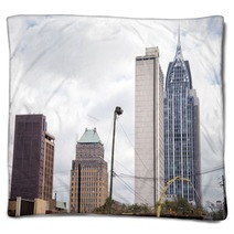 Mobile Skyline Alabama Usa Blankets 120635317