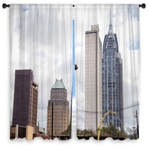 Mobile Skyline Alabama Usa Window Curtains 120635317