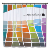 Modern Abstract Design, Colorful Geometric Template Bath Decor 32741255