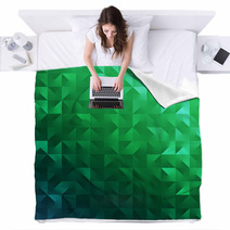 Modern Abstract Green Background For Saint Patrick's Day Blankets 48255207