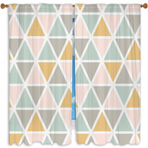 Modern Abstract Seamless Triangle Pattern Scandinavian Style Pastel Colors Vector Background Window Curtains 212346672