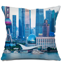 Modern City Closeup In Shanghai Pillows 66523260