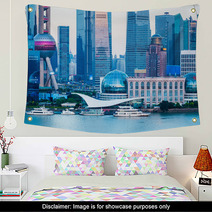 Modern City Closeup In Shanghai Wall Art 66523260