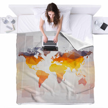 Modern Concept Of World Map Vector Blankets 63938490