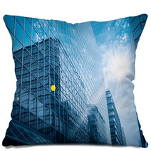 Modern Glass Building Under The Blue Sky Pillows 47598553