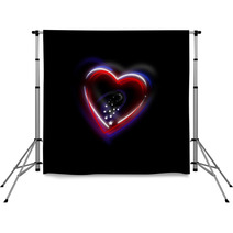 Modern Glowy USA Heart Backdrops 39746990