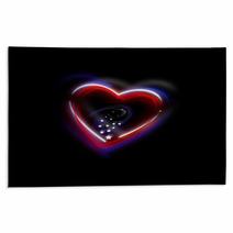Modern Glowy USA Heart Rugs 39746990