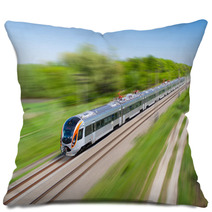 Modern Hi-speed Passenger Train In Ukraine Pillows 53561515