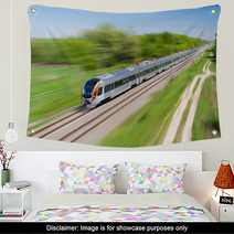Modern Hi-speed Passenger Train In Ukraine Wall Art 53561515
