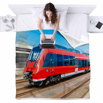Modern High Speed Train Blankets 65782397