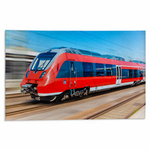 Modern High Speed Train Rugs 65782397