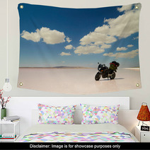 Modern Motorbike At Salt Lake. Travel Photo Wall Art 65993678