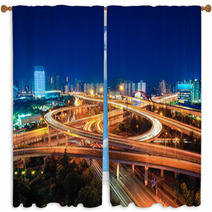Modern Overpass In Shanghai Window Curtains 55400569