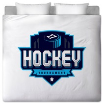 Modern Professional Hockey Logo For Sport Team Bedding 189229648