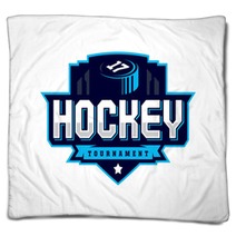 Modern Professional Hockey Logo For Sport Team Blankets 189229648
