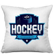Modern Professional Hockey Logo For Sport Team Pillows 189229648