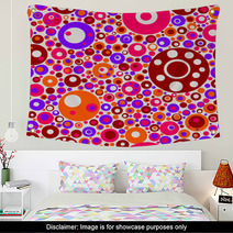 Modern Seamless Polka Dots Wall Art 51453095