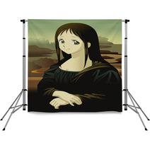 Mona Lisa Anime Manga Style Backdrops 21531293