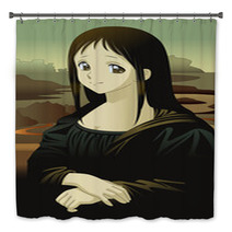 Mona Lisa Anime Manga Style Bath Decor 21531293