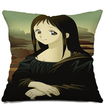 Mona Lisa Anime Manga Style Pillows 21531293