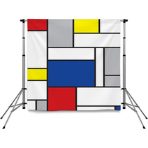 Mondrian Inspired Art  Backdrops 4822846