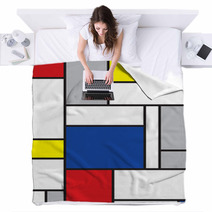Mondrian Inspired Art  Blankets 4822846