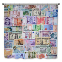 Money Of The Different Countries. Bath Decor 68351287