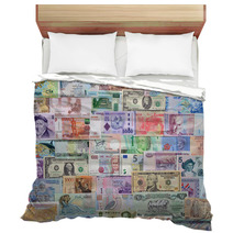 Money Of The Different Countries. Bedding 68351287