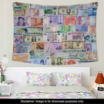 Money Of The Different Countries. Wall Art 68351287