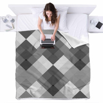 Monochrome Gray Seamless Pattern Geometric Blankets 68479631