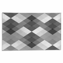 Monochrome Gray Seamless Pattern Geometric Rugs 68479631