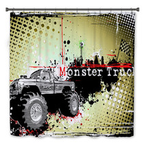 Monster Truck Horizontal Poster Bath Decor 28569216
