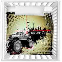 Monster Truck Horizontal Poster Nursery Decor 28569216