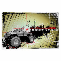Monster Truck Horizontal Poster Rugs 28569216
