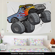 Monster Truck Jumping Wall Art 53885603