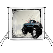 Monster Truck Poster Backdrops 33186715