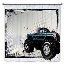 Monster Truck Poster Bath Decor 33186715
