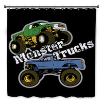 Monster Trucks Vector Bath Decor 37134811