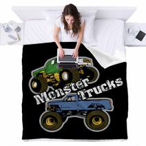 Monster Trucks Vector Blankets 37134811