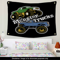Monster Trucks Vector Wall Art 37134811