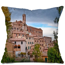 Montepulciano Medieval Village, Tuscany, Italy Pillows 61481447