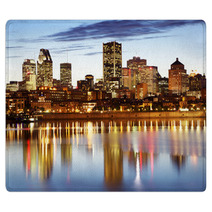 Montreal Skyline At Dusk Quebec Canada Rugs 43658795