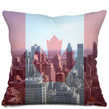 Montreal Skyline From Mont Royal Pillows 1673995