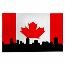 Montreal Skyline Illustration Rugs 1646406