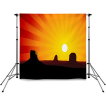 Monument Valley Arizona At Sunset EPS8 Vector Backdrops 58429974