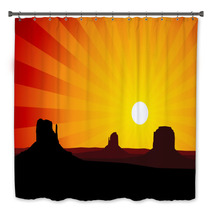 Monument Valley Arizona At Sunset EPS8 Vector Bath Decor 58429974