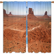 Monument Valley, Desert Canyon In Utah, USA Window Curtains 61081550