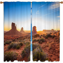Monument Valley Sunrise, AZ, USA Window Curtains 58589853
