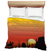 Monument Valley Sunset Landscape Bedding 25656564