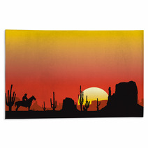 Monument Valley Sunset Landscape Rugs 25656564
